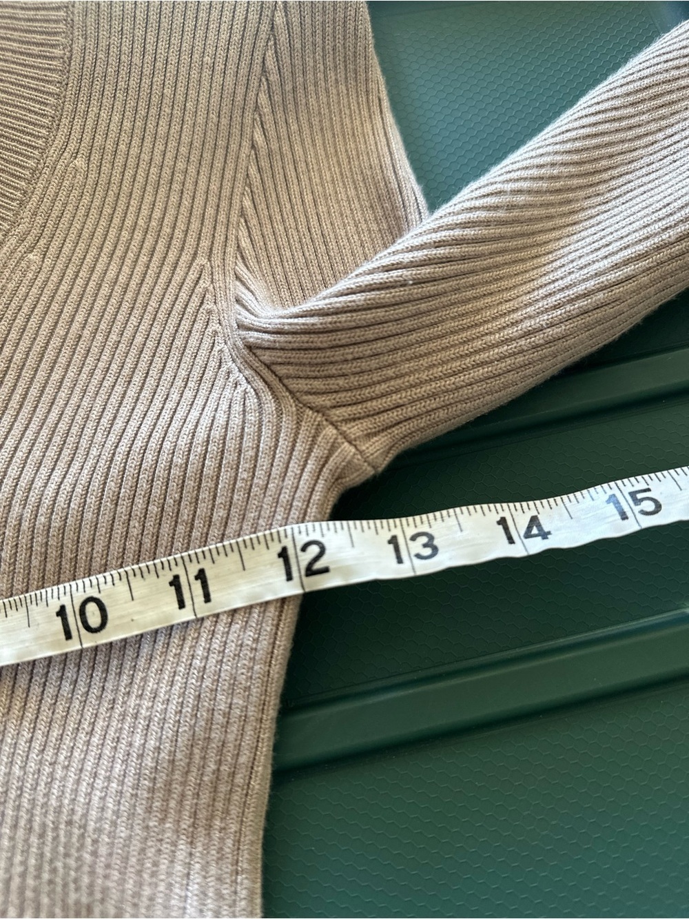 Abercrombie and Fitch knit corset sweater scoop neck beige size small - Picture 6 of 6